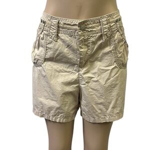 Deja Bleu High Rise Khaki Beige Lightweight Casual Shorts Womens Plus Size 18